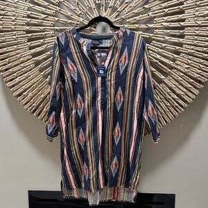 Colorful Striped Tunic Top